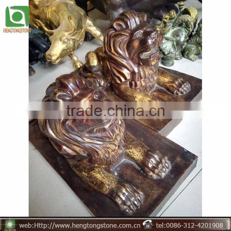 Bronze Brass Lion Statue