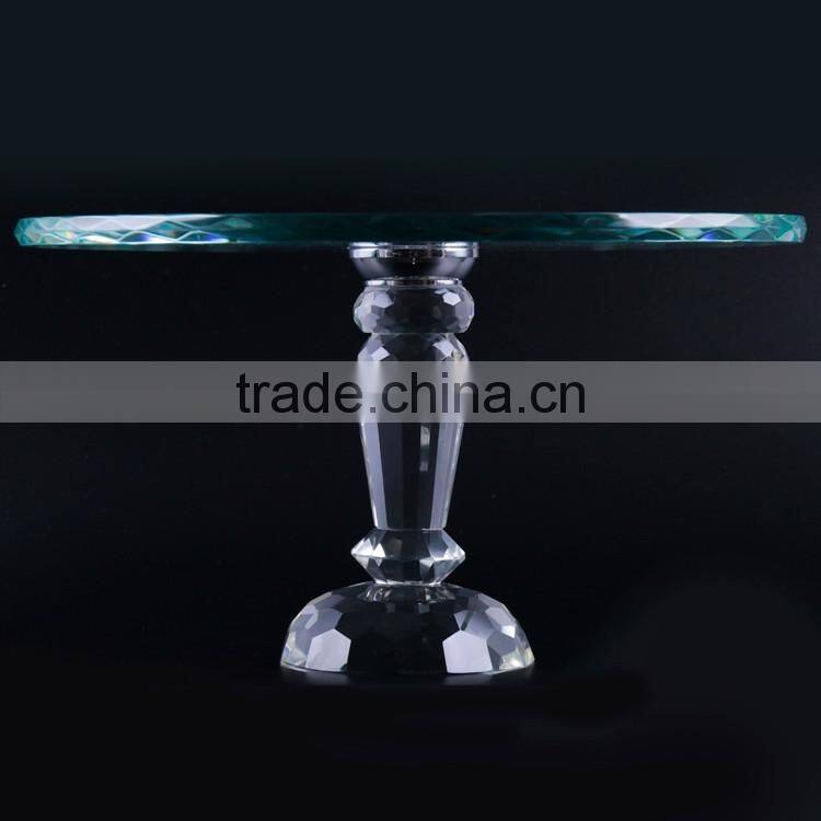 Hot Selling super quality stemmed crystal cake plate with good offer