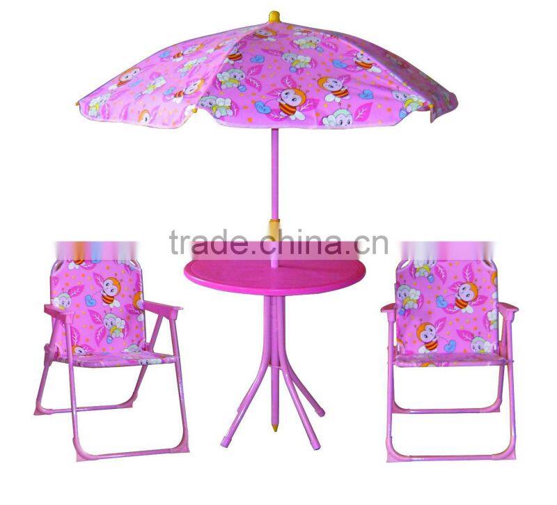 Hot selling kids folding chair umbrella and table used for garden and beach