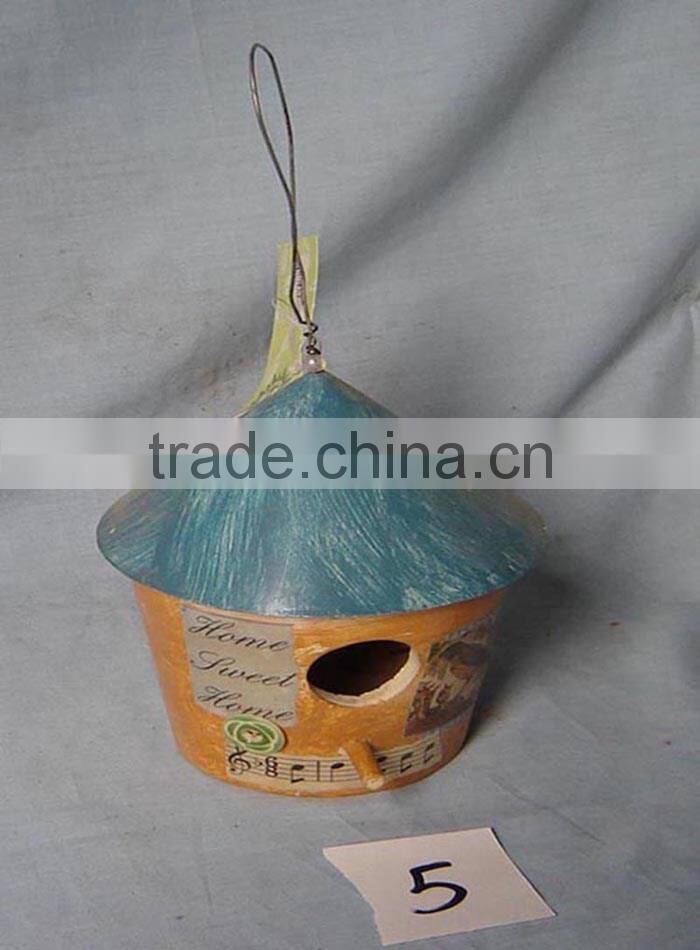 Wood craft bird feeder , cheap bird house and feeders, wholesale wood bird house with hanging