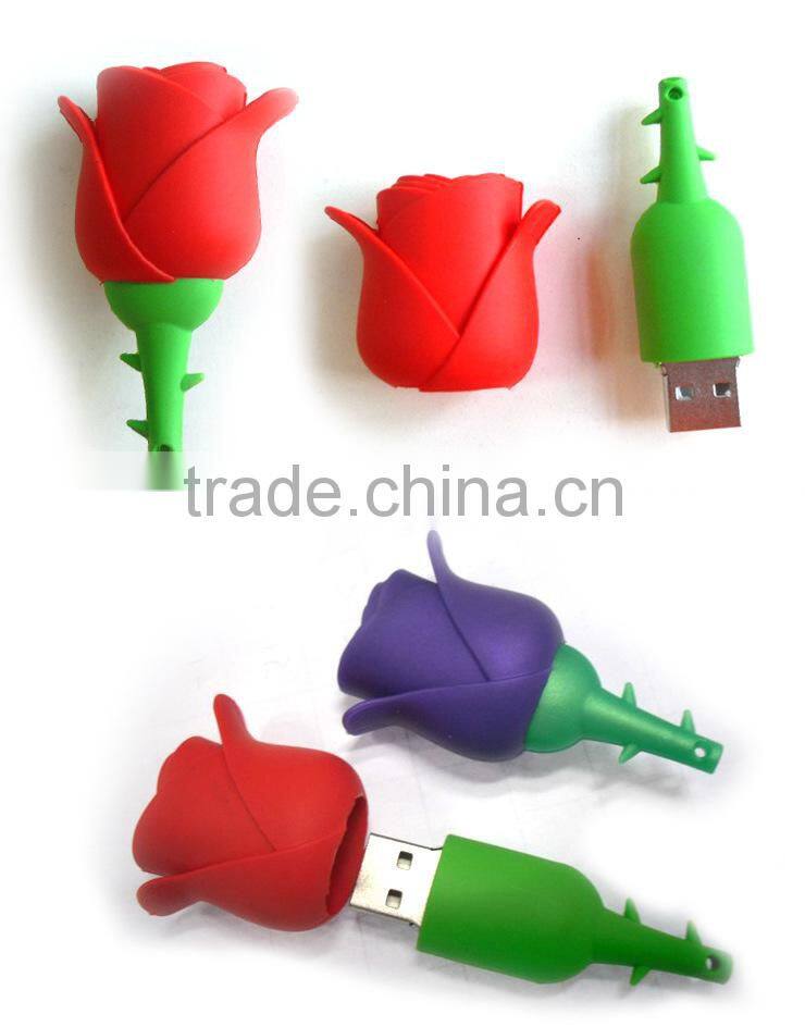 Creative rose usb flash drive shell