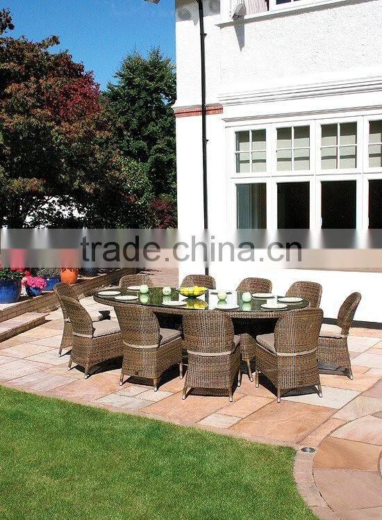 2017 Sigma UV resistant restaurant plastic rattan glass and chrome dining table and chairs