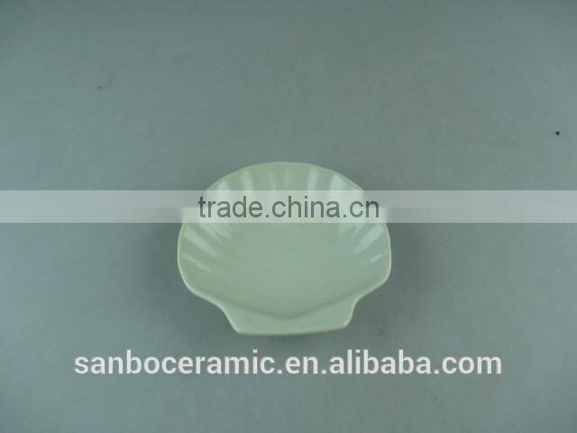 Wholesale Stock Ivory Porcelain Soap Dish Set Shell Shape