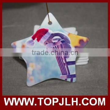 custom print ceramic sublimation blanks pendant heat press pendant