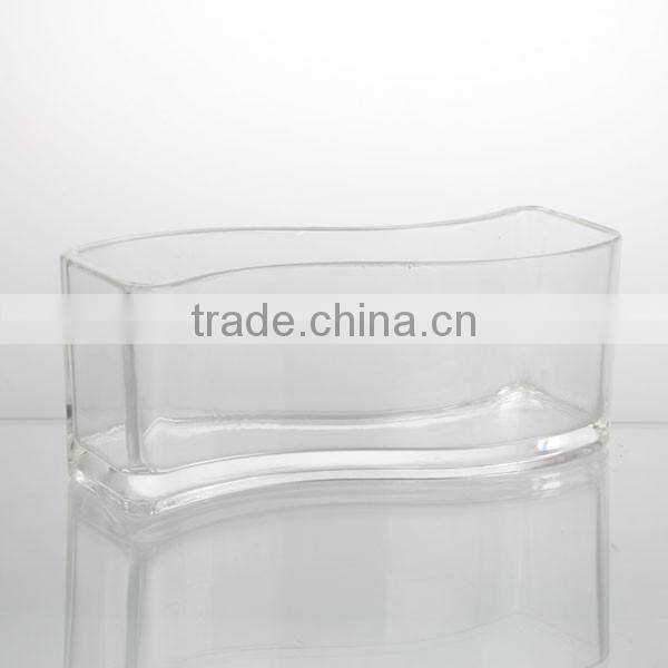 29.8*8.6cm/24.8*8.6cm clear home decor kamptomorhp sqnare vase