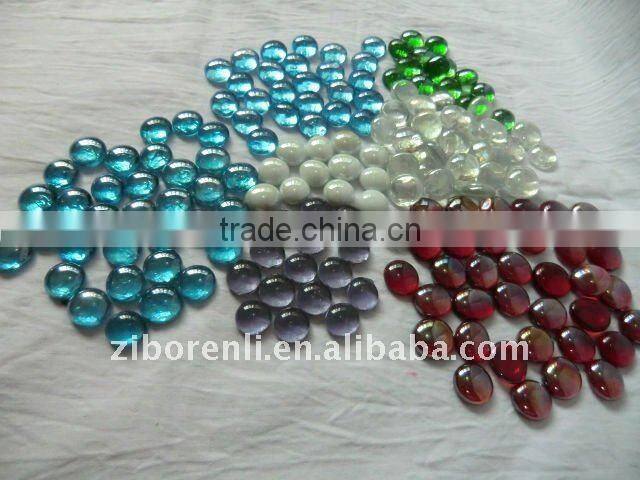 Top Selling Garden Decoration Natural Amber Irregular Colorful Glass Marble