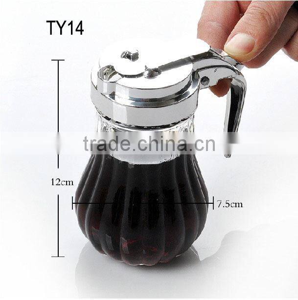 mini clear cylinder glass oil jar oil dispenser with push pull cap