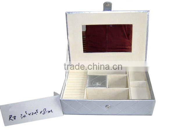 Pretty Large Size Display Jewelry Storage Box With A Large Mirror Inside