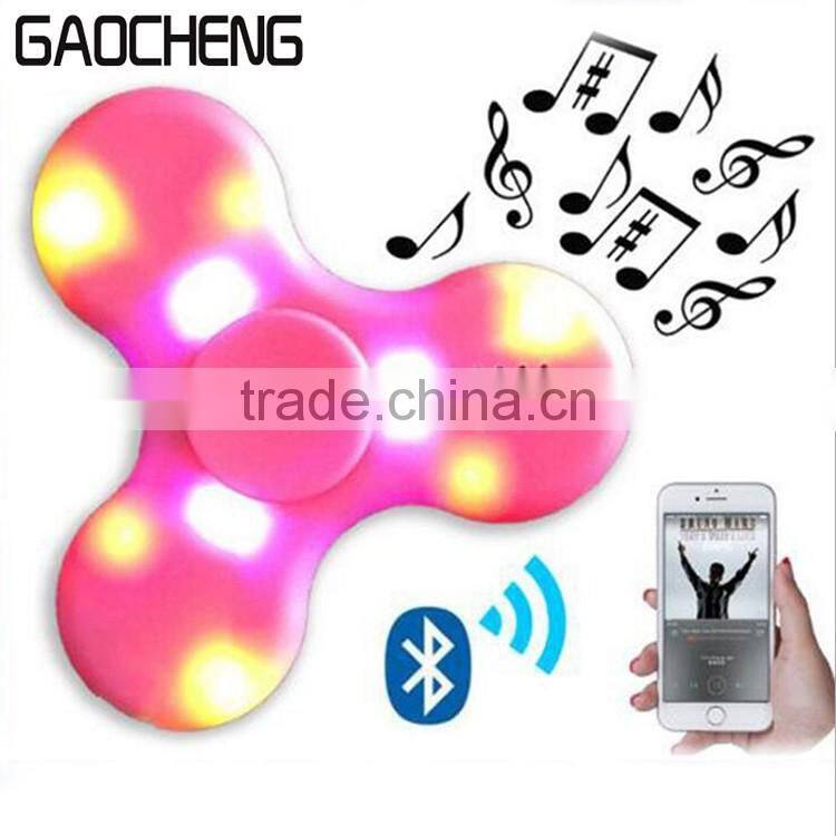 2017 Best selling new EDC 608 bearing tri fidget spinner with bluetooth speaker function