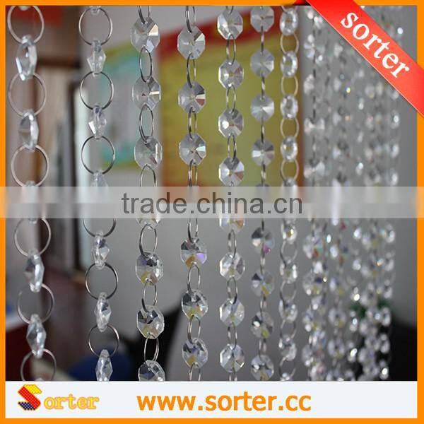 Romantic handmade crystal bead curtain wedding decoration