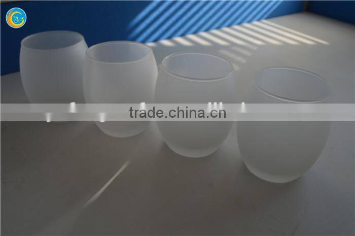 cheap glass candle holders frosting candle jar