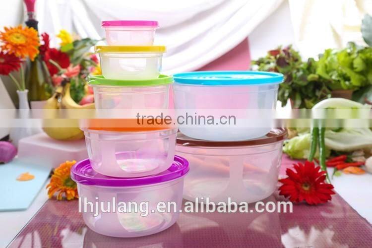 BPA-Free Plastic food container set/ 7pcs plastic food storage container set