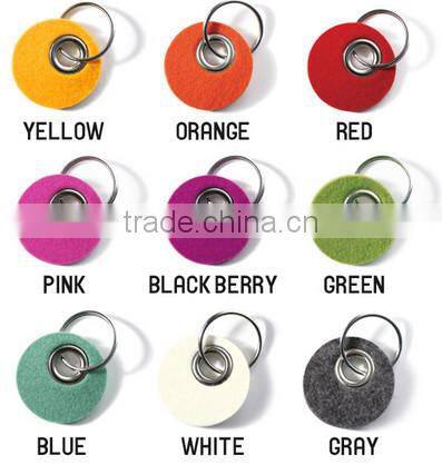 alibaba express hot sale high quality decorative new products fabric eco friendly felt custom promotional keychain made in china