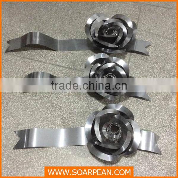 Customized Decorative Red Metal Rose Flower
