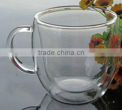 Double wall glass beer cup