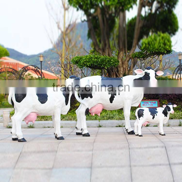 hot sale promotion resin craft fiberglass life size cow statue