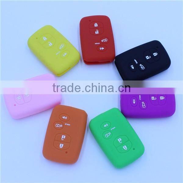 5 buttons silicone car key shell jacket for toyota