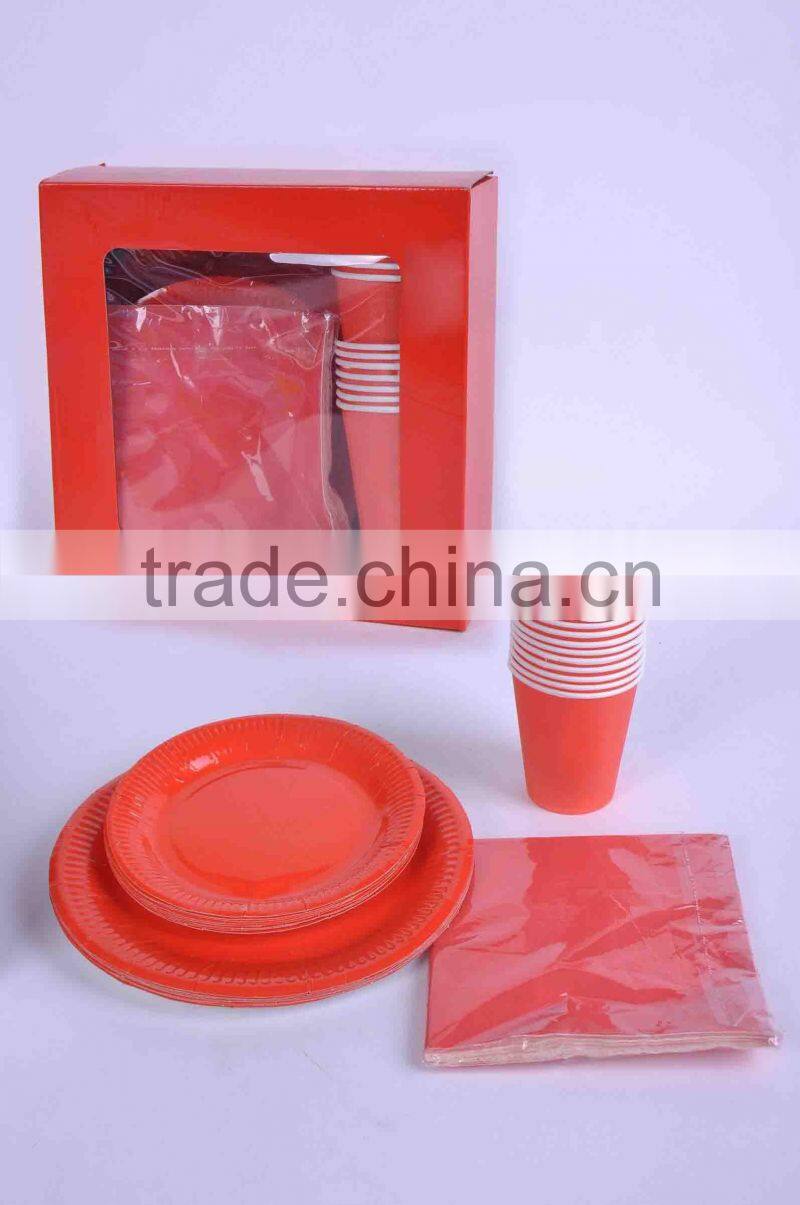 12PCS Cup 12PC Dia.7" Plate 12PC Dia.9" Plate 12PCS Napkin Party Set