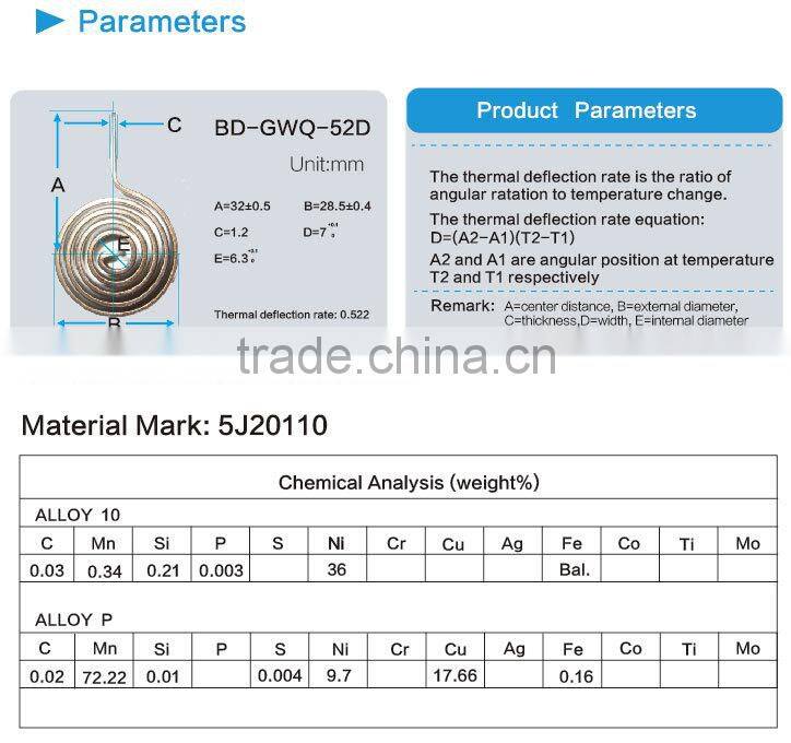 Custom Bimetal Sensing Coils Manufacturer