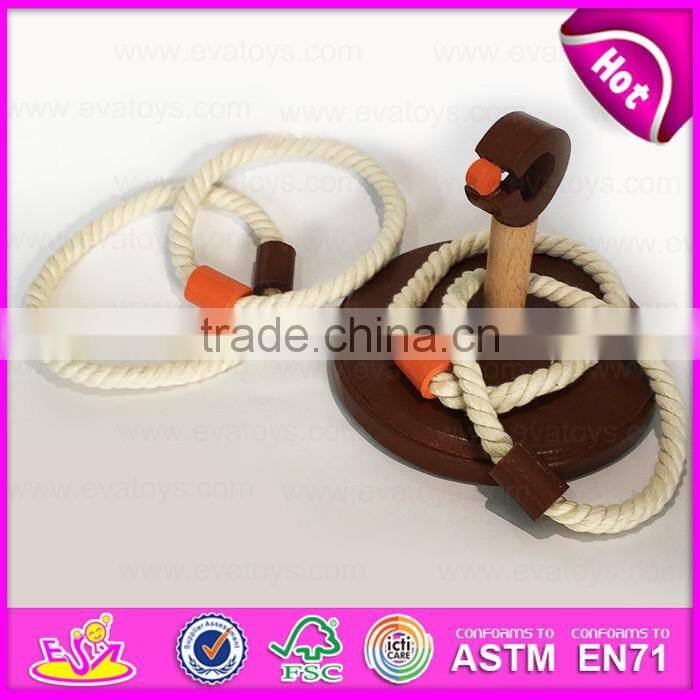 2016 new design wooden ring toss game,outdoor children ring toss game,fashion kids ring toss game W01A156