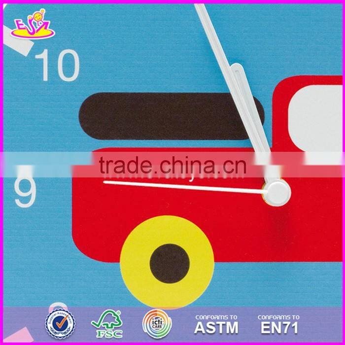 2017 New design cartoon wooden boys wall clock W09D025