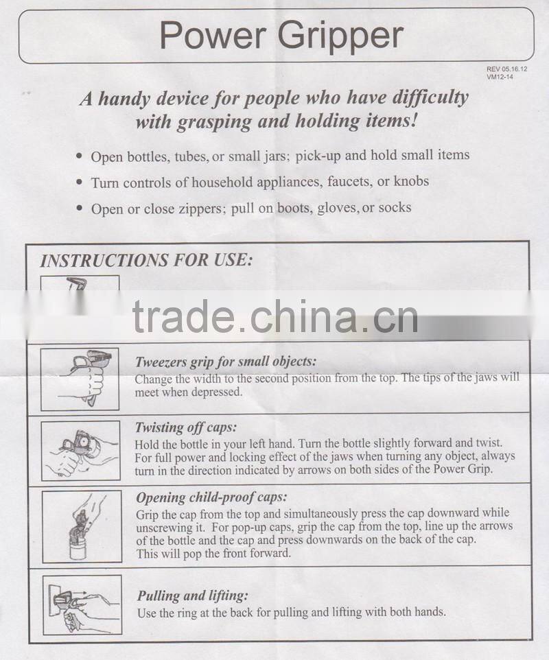 Multi Purpose Disposable Plastic Power Grip Adjustable Pliers