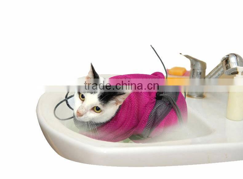 Zipper Mesh Pocket Clean Cat Bath Cage Pet Cat Clean Bag
