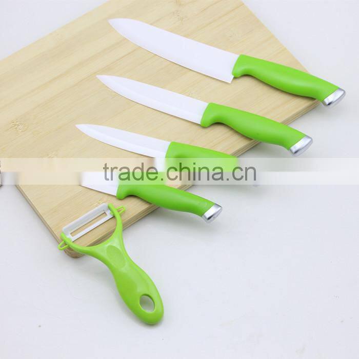 Ceramic Knives Set with Rubber Handle