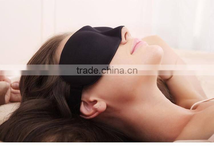 Hot Sale Travel Rest 3D Sponge EyeShade Sleeping Eye Mask Cover Sleep Blindfolds For Health Care To Shield The Light Black