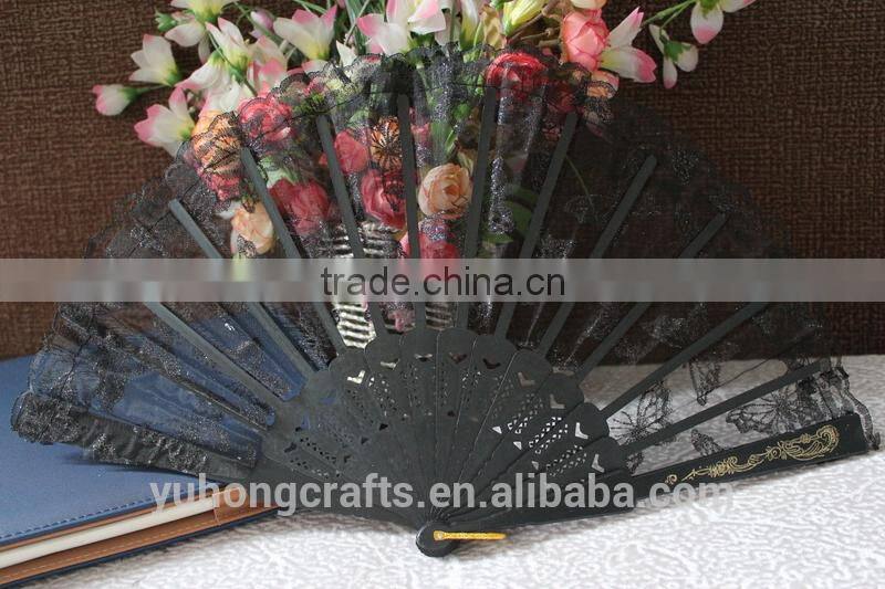 Lace plastic fan for wedding