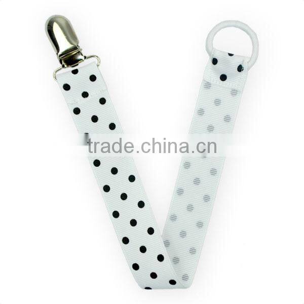 Wholesale Baby Pacifier Clips Customize Ribbon Chain Baby Pacifier Clip Holder