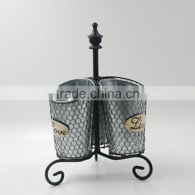 Daily life style storage can gabage stake kitchen tool metal cutlery holder