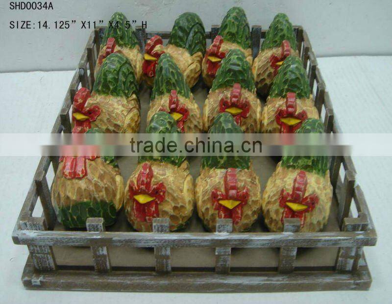 Good Sale 14-1/8''L 12 Asst. Vintage Cock Decoration