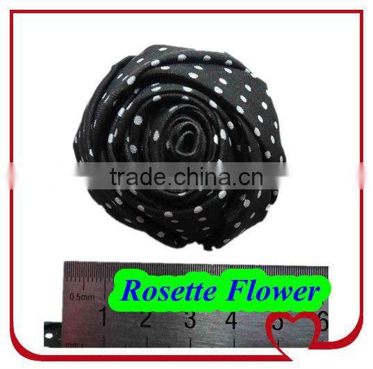 2" satin handmade Rolled Rosette shaped flower