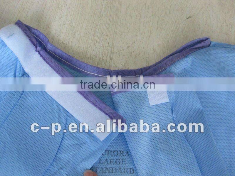 Knit Cuff Blockade Unisex Doctor and Nurse Rinforced Gown