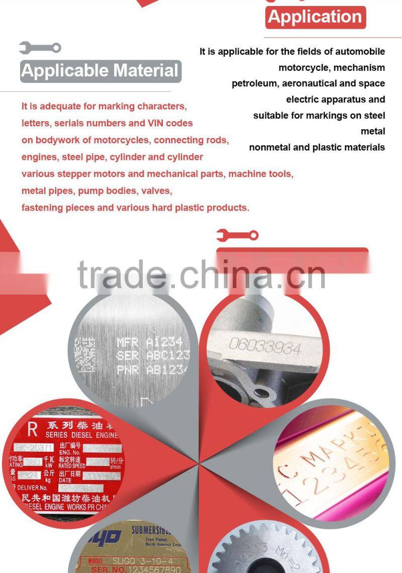 high accuracy aluminum number plate machine dot peen marking machine