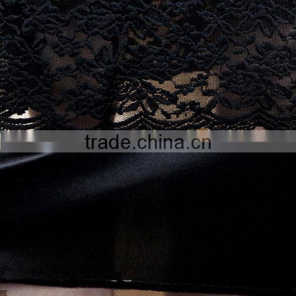New Arrival Ladies/Women's Fashion slim fit long black lace skirt