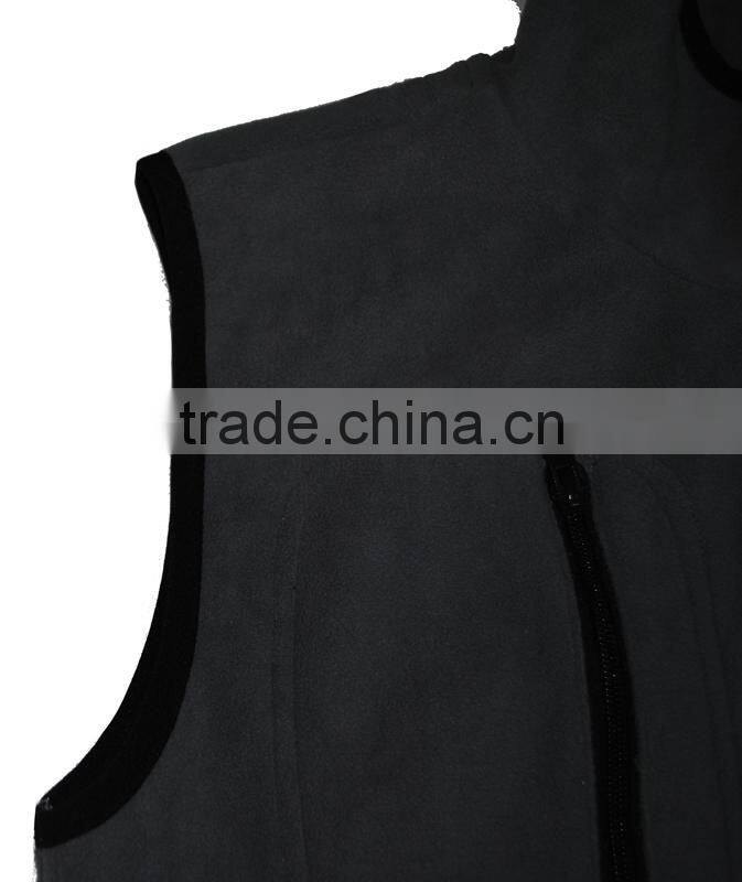 Polar Fleece Professional Manufacturer ! men's sleeveless cheap fleece jacket 100%polyeter polar fleece 180g compounded jersey
