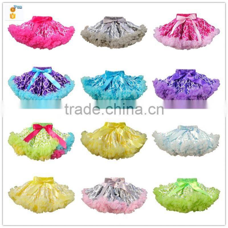 Bulk Wholesale Cheap Tutu Skirts Fluffy Chiffon Pettiskirt Baby Girl's Pettiskirt