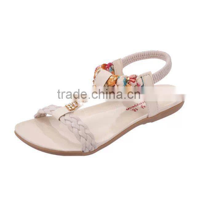 HFR-YS27 2015 summer new bohemian sandals flat T-strap sandals for women