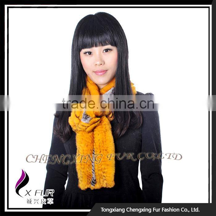 CX-S-165B 2016 New High Quality Stock Scarf Rose Rex Rabbit Fur Scarf Women