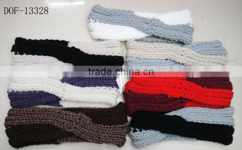 Fashion new women stylish bow Hot knitted acrylic designer winter headband