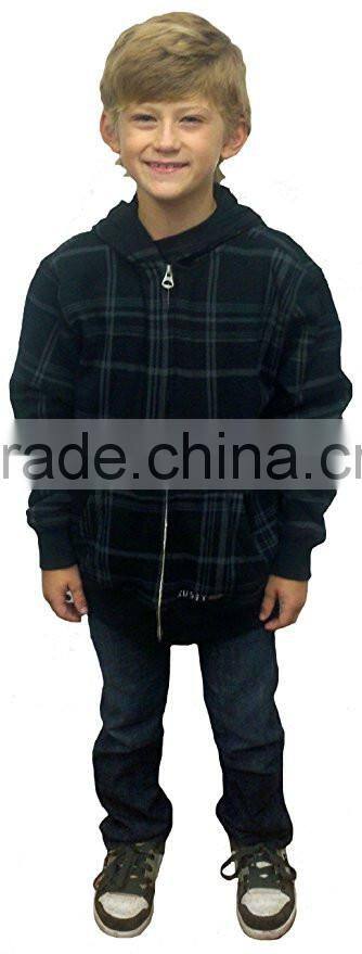 Unisex Kids Sports Hoodies Custom Hoodie 100% Cotton with Zipper Stripe Fleece Made