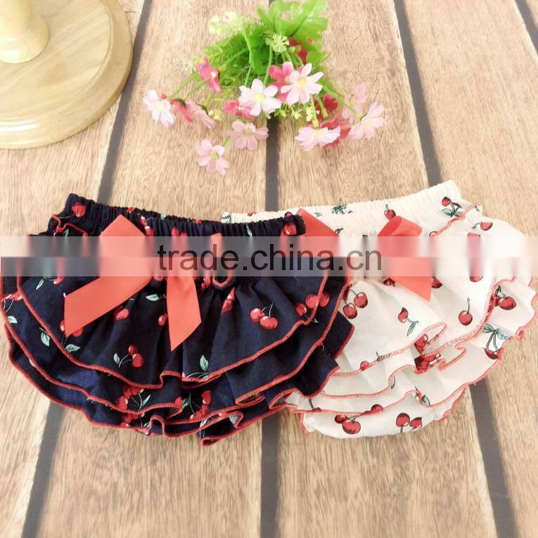 Cute baby cotton bloomer froal diaper cover with bowknot silk ribbon froal patterns to choose from us