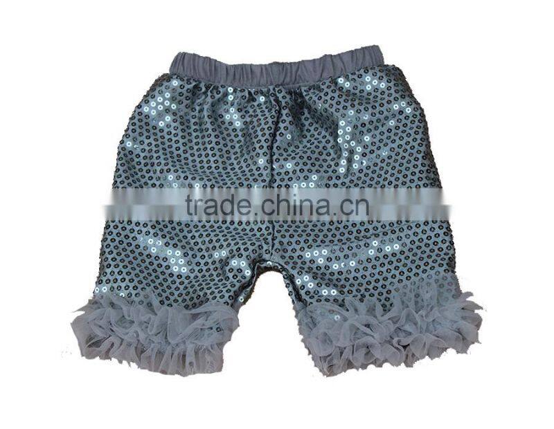 Wholesale sequins girls shorts baby clothes ruffle shorts yiwu factory