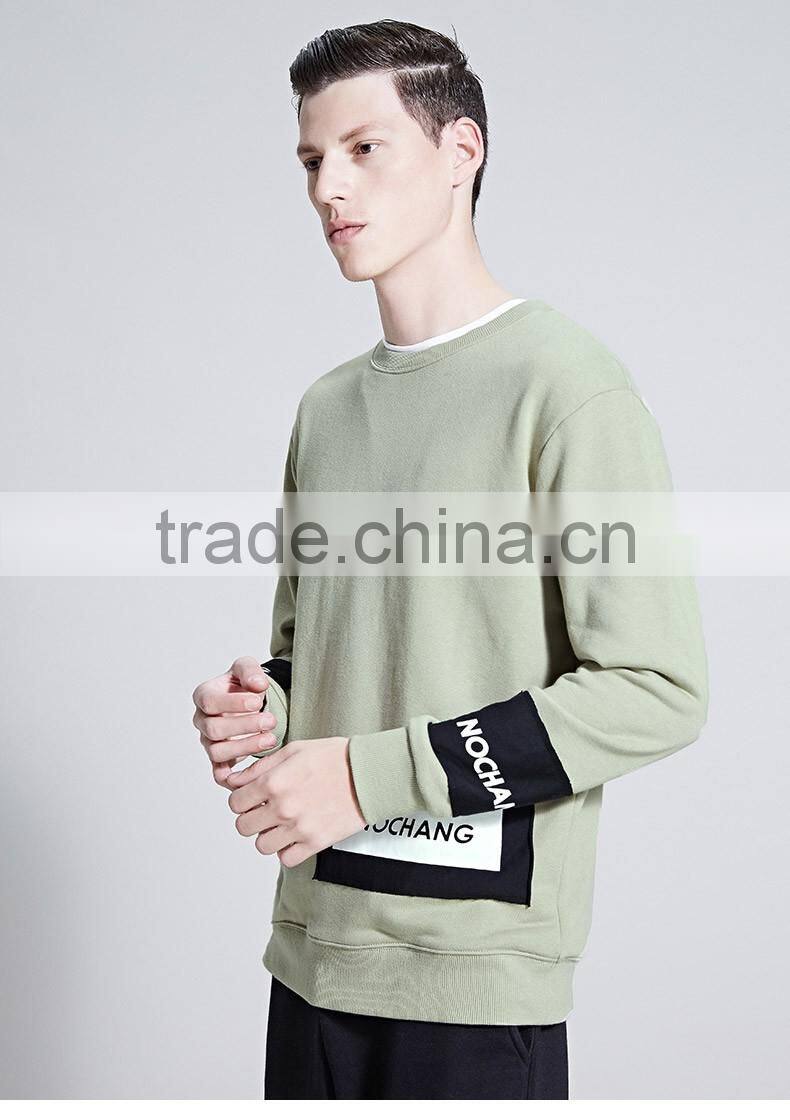 Wholesale Men's Fashion Hip Hop Clothing Custom Crew Neck Sweatshirt