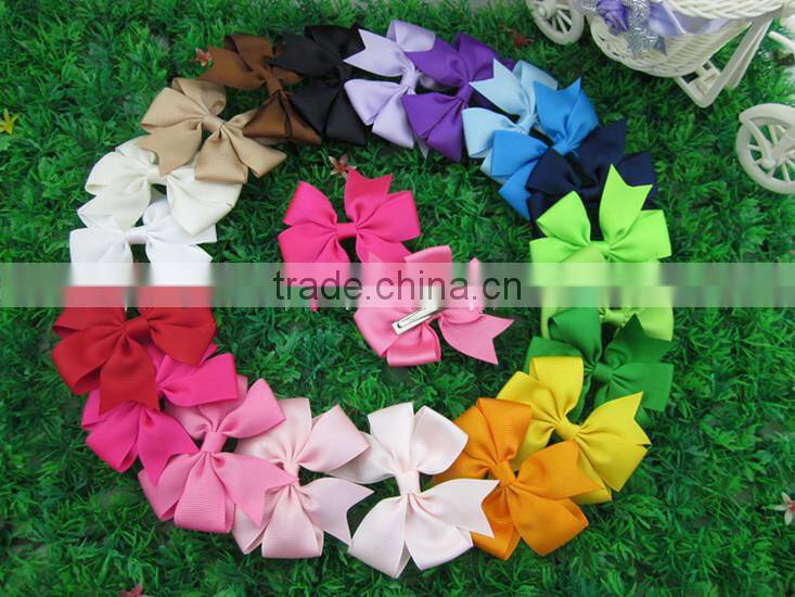 2015 Hot hairbows hairpin hairband bobby pin kid trendsetting thread plain dovetail bowknot clip hairpin children hair accessory