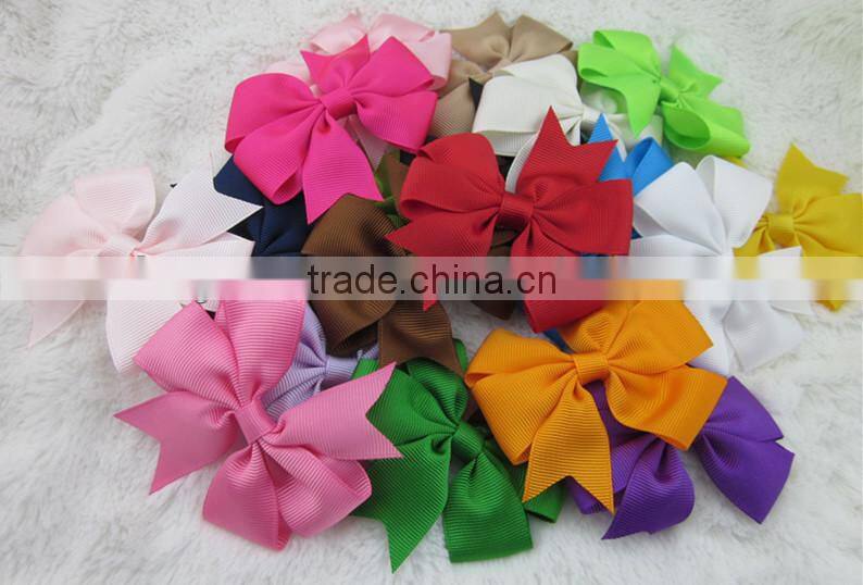 2015 Hot hairbows hairpin hairband bobby pin kid trendsetting thread plain dovetail bowknot clip hairpin children hair accessory