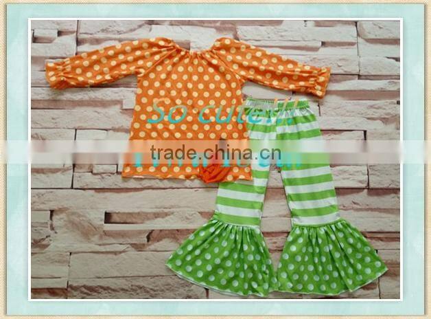Spring baby image of girls without clothes halloween pumpkin color children outfit