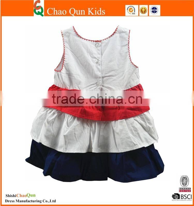 latest baby cotton frocks designs sleevess tiered bow kids dress